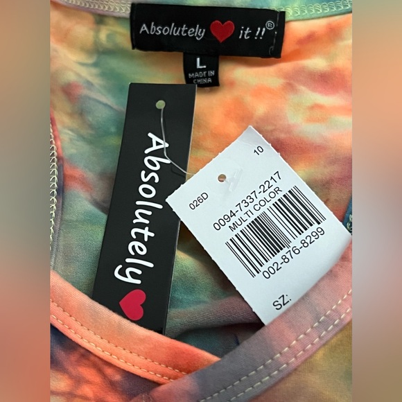 NWT Absolutely ❤️ it!! Tie Dye Racerback Stretchy Mini Dress - Picture 6 of 11